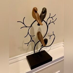 Iron & Wood Decorative Birds